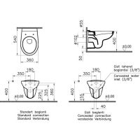 Подвесной унитаз 6855B099-1777 VITRA Norm Fit схема 4