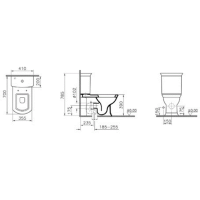 Унитаз-компакт VITRA Serenada 9722B003-7204 схема 3