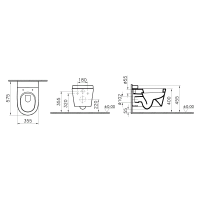 Подвесной унитаз 5173B003-1086 VITRA Nest схема 4