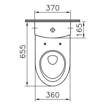 Унитаз-компакт напольный 9730B003-0227 VITRA Form 500 схема 5