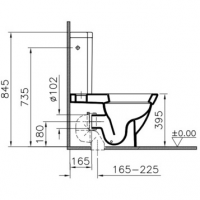 Унитаз-компакт напольный 9730B003-0227 VITRA Form 500 схема 6