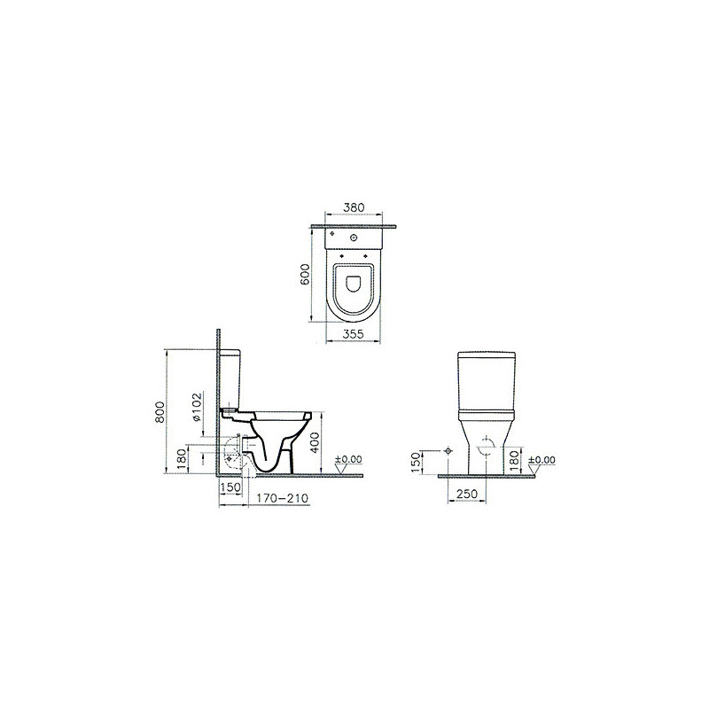 Унитаз-компакт напольный 9767B003-7201 VITRA S50 схема 6