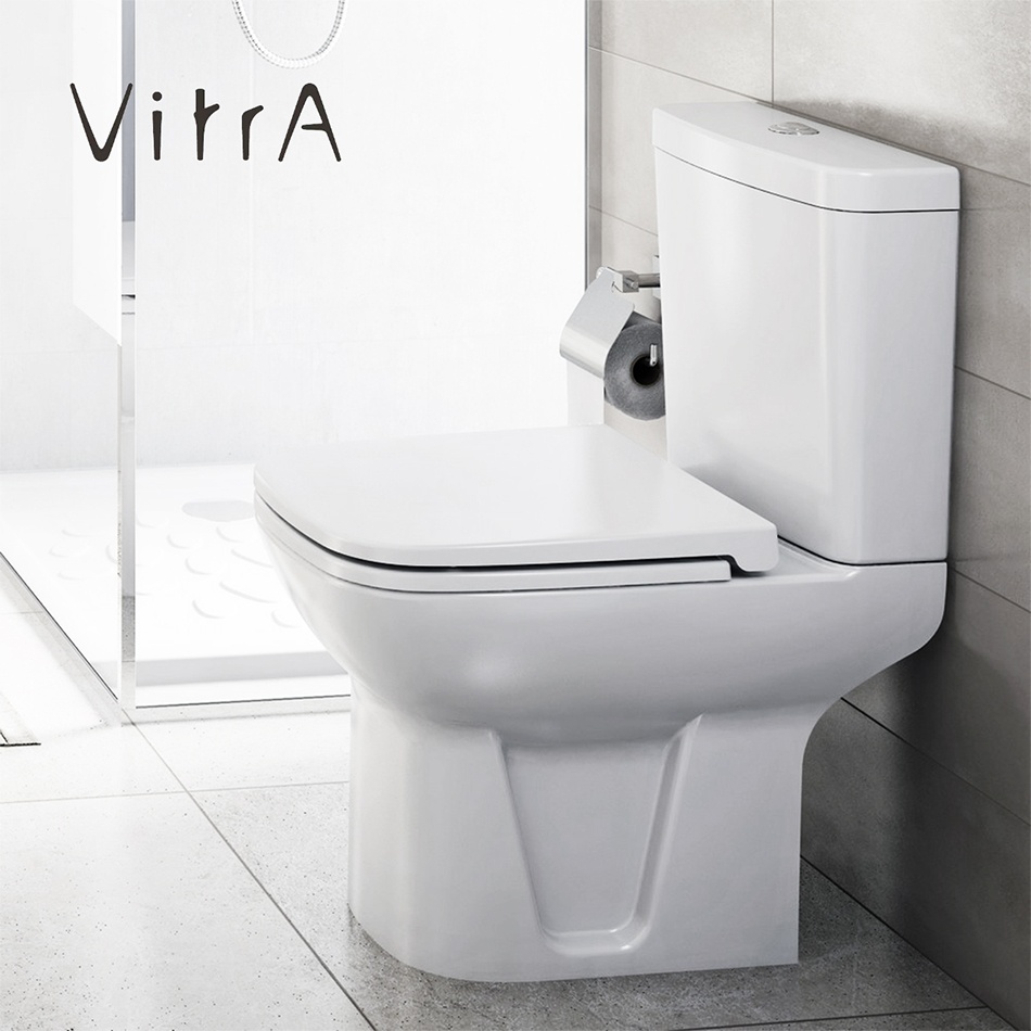 Унитаз напольный компакт VITRA S20 9819B003-7202 с керамическим бачком и сиденьем схема 2