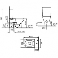 Унитаз-компакт напольный 9739B003-1165 VITRA S50 схема 4