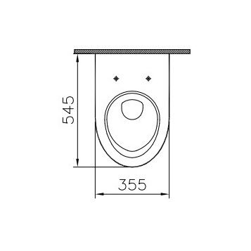 Унитаз подвесной 4305B003-0075 VITRA Form 500 схема 4