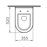 Унитаз подвесной 5318B003-6039 VITRA S50 схема 6