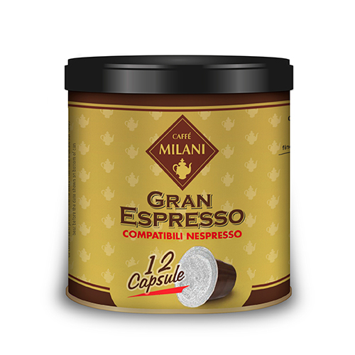 Кофе в капсулах MILANI "GRAN ESPRESSO", банка 12 шт.