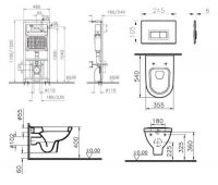 Комплект инсталляция и унитаз 9812B003-7203 VITRA схема 4