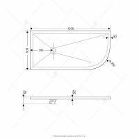 Душевой поддон из искусственного камня RGW Stone Tray ST/AL-W 120x80 16154128-01L схема 3