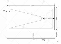 Душевой поддон из искусственного камня RGW Stone Tray ST 120x90 16152912 схема 5