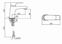 Смеситель Zucchetti Wind для раковины ZWN591 схема 1