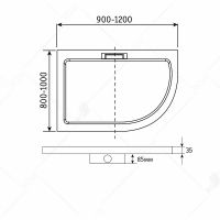 Душевой поддон из искусственного камня RGW GWS-41R 120х80 03150482-01 схема 3