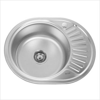 мойка для кухни врезная из нержавеющей стали 57х45 см. SKL 5745 ECO U 0.8/180 1D декор