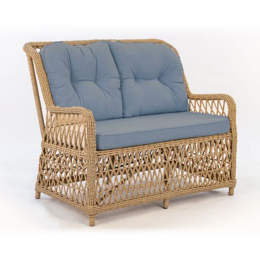 Диван RIVIERA 2-местный с комплектом подушек (Экоротанг эрба твист грано)