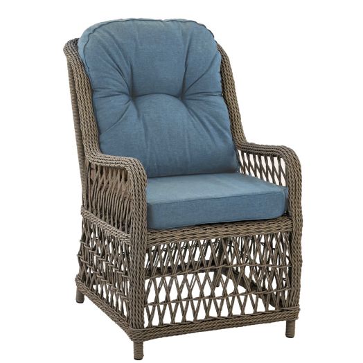 Кресло RIVIERA  с комплектом подушек (Экоротанг эрба твист графит)