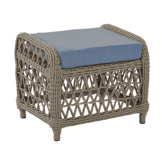 Пуф RIVIERA  с подушкой (Экоротанг эрба твист графит)