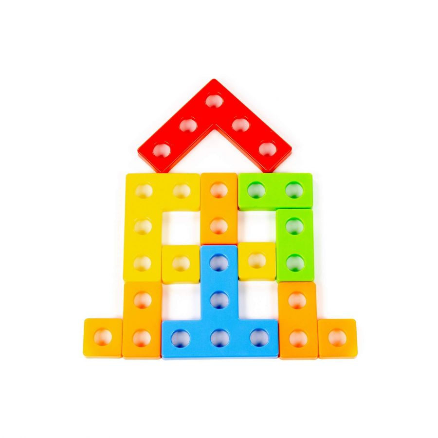 Игрушка развивающая "3D пазл" №1 (23 элемента) (в сеточке)