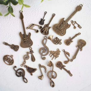 Набор подвесок "Музыкант", ц. бронза - 20 шт./компл.