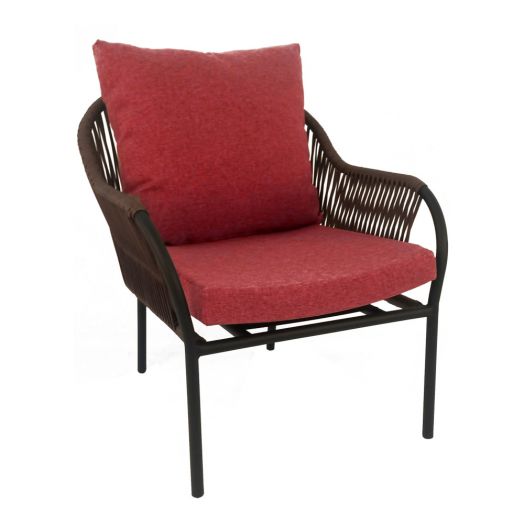 Кресло NUAR с комплектом подушек (Экоротанг эрба стейпл коричневый)