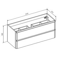 Подвесная тумба под раковину BelBagno 120 ALBANO-1200-2C-SO схема 50