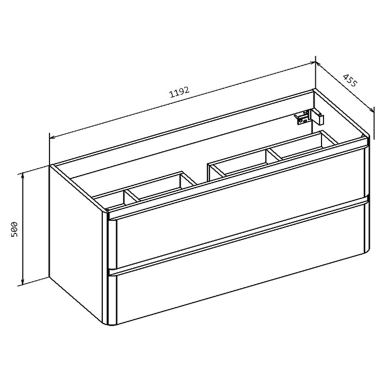 Подвесная тумба под раковину BelBagno 120 ALBANO-1200-2C-SO схема 50