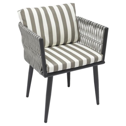 Комплект TINTO4 (6 стульев, стол обеденный. Экоротанг эрба плессе графит)