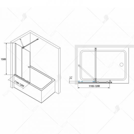 Шторка на ванну RGW Screens SC-46 120x150 06114612-11 ФОТО