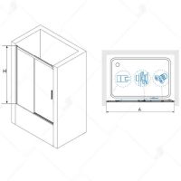 Шторка на ванну RGW Screens SC-45 170x150 34114517 схема 4
