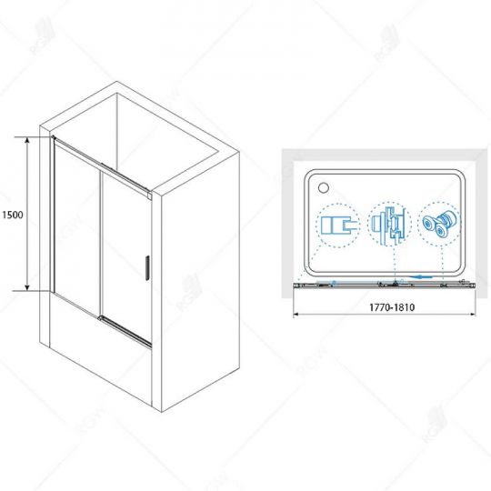 Шторка на ванну RGW Screens SC-45 180x150 34114518 схема 8