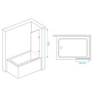 Шторка на ванну RGW Screens SC-056-2 30х150 3511056230-11 схема 3