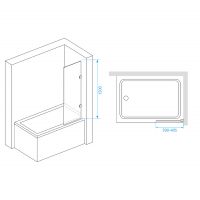 Шторка на ванну RGW Screens SC-056-2 50x150 3511056250-11 схема 3