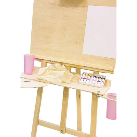 Художественный подарочный набор (мольберт-лира, овальная палитра, 2 стаканчика, фанерный планшет)
