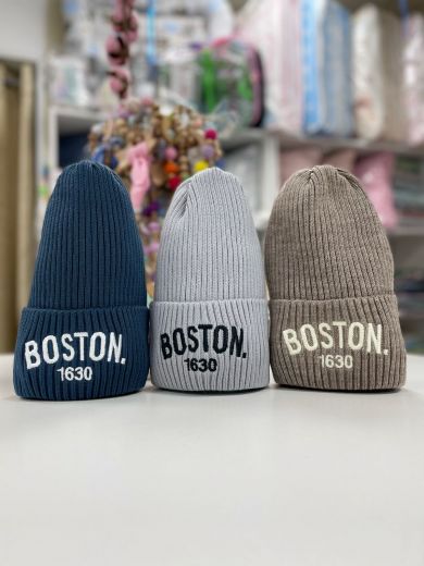 Шапка с подворотом на флисе, BOSTON для мальчика