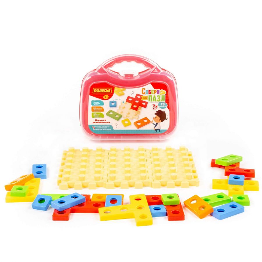 Игрушка развивающая "Собери пазл" №10 (28 элементов) (в чемоданчике малом)