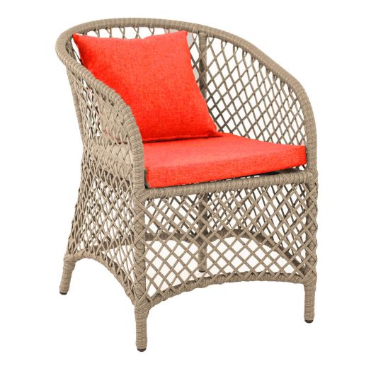 Кресло AURA с комплектом подушек (Экоротанг эрба стейпл графит)