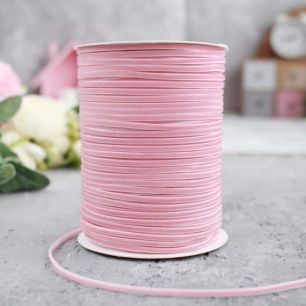 Розовая бархатная лента 3 мм. - 1 м.