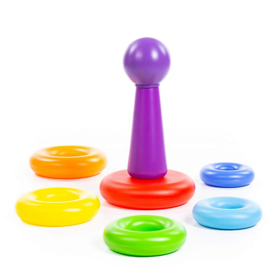 Пирамидка "Колечко-шар" (8 элементов), h=240 мм