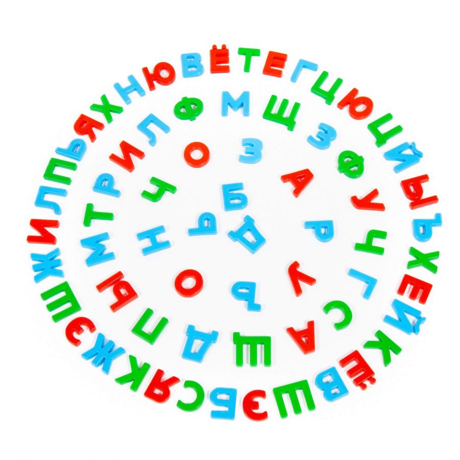 Набор "Первые уроки" на магнитах (66 букв) (в пакете)