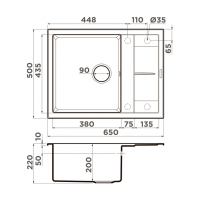 Мойка кухонная Omoikiri Sumi 65A 499709 схема 2