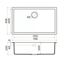 Мойка кухонная Omoikiri Yamakawa 75-U/I GR 4993776 схема 2