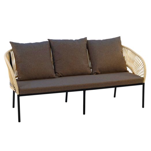 Диван LUNA 3-местный с комплектом подушек (Айвори)