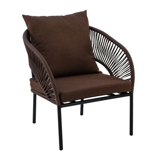 Кресло LUNA с комплектом подушек (Коричневый)