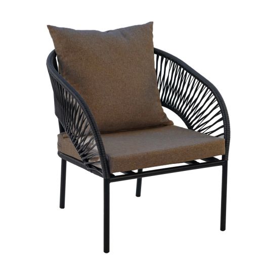 Кресло LUNA с комплектом подушек (Антрацит)