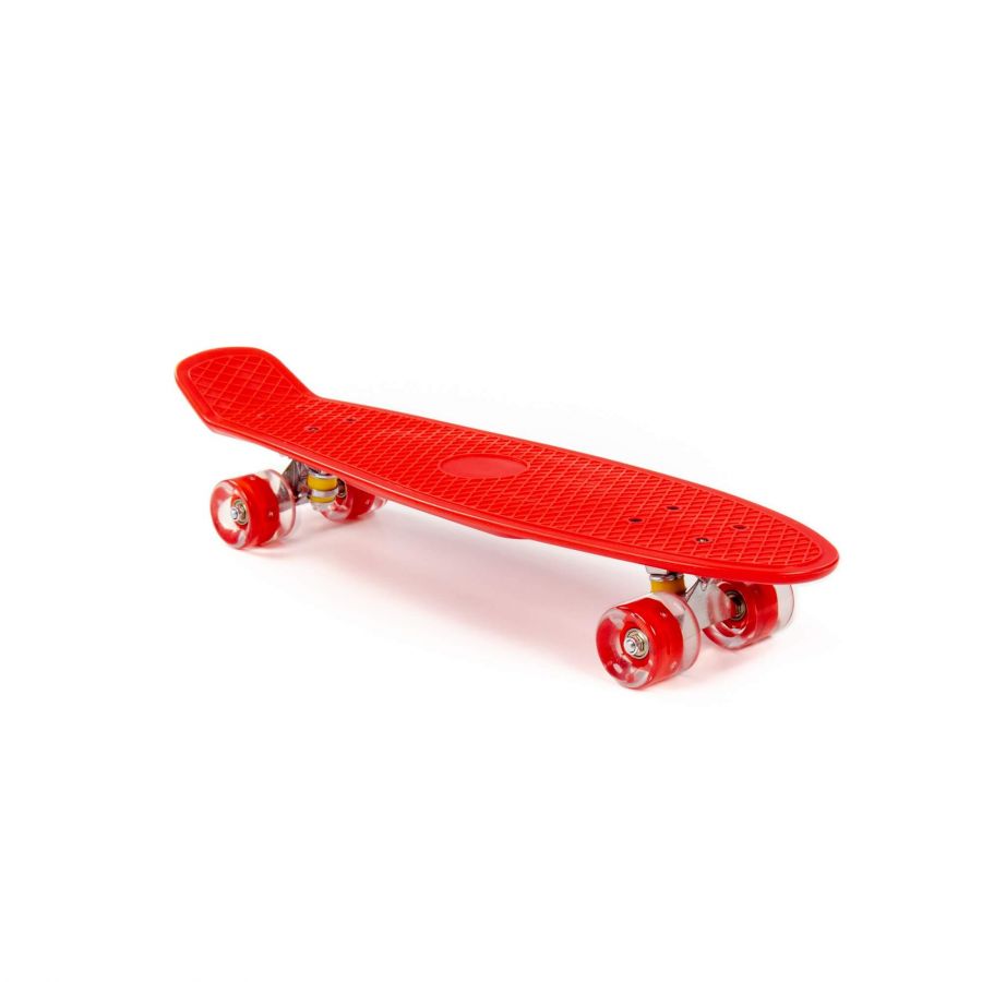Доска роликовая (66 см) (красная) с красными колёсами