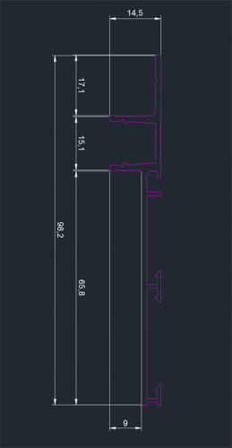 Плинтус скрытого монтажа Pro Design Combo 603 Анодированный