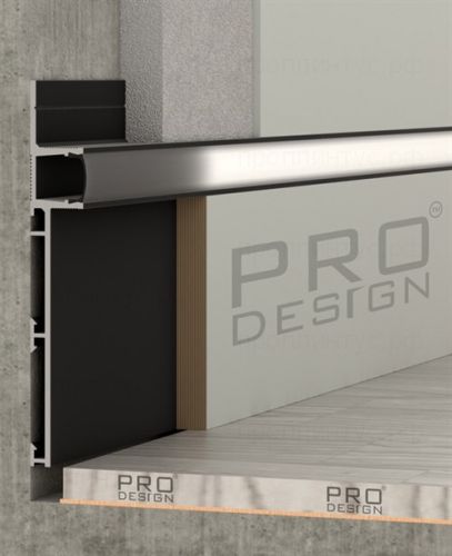 Плинтус скрытого монтажа Pro Design Combo 603 чёрный