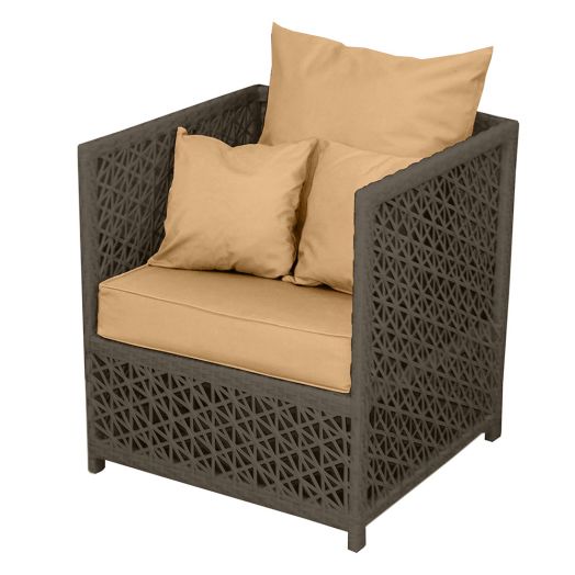 Кресло VEIL с комплектом подушек (Полумесяц 7-10 мм, Коричневый)