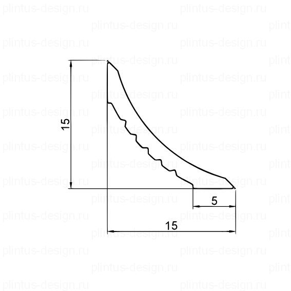 7956.01 Декопрофиль мини EWA 15х15, серебро матовый