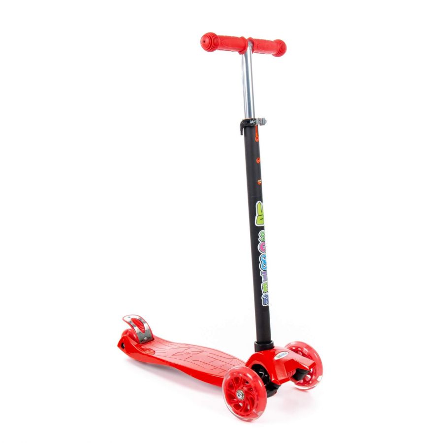 0072 Детский самокат (красно-чёрный) (в коробке)