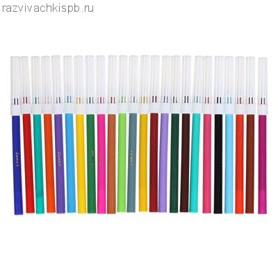 Фломастеры Luxor Coloring, 24 цвета, смываемые.